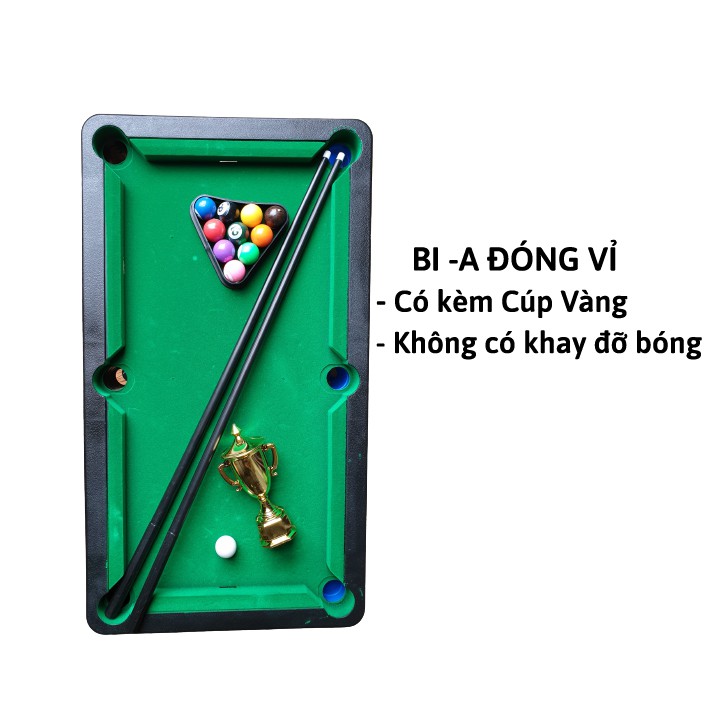 Bi a Mini mặt bàn bằng Nỉ - Kích thước bàn 10*24*45cm - Bi có đánh số từ 1 đến 10