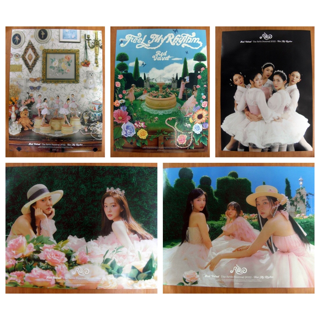 Poster ảnh nhóm Red Velvet chính hãng có ống tube nhựa bảo vệ hàng có sẵn