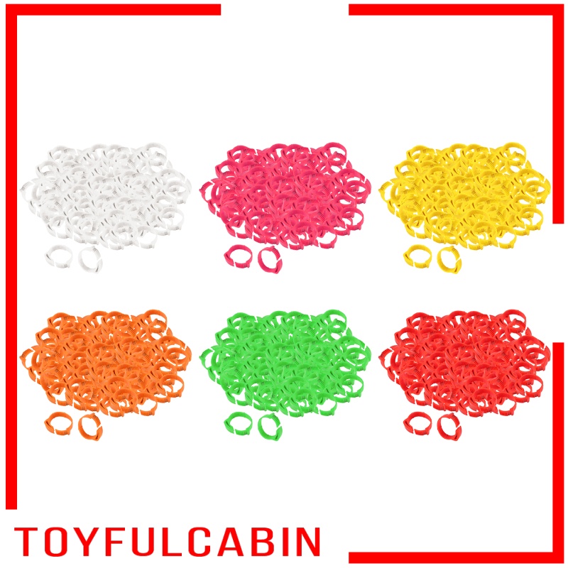 Set 100 Vòng Kẹp Chân Gà Vịt / Vịt Bằng Nhựa Tiện Dụng