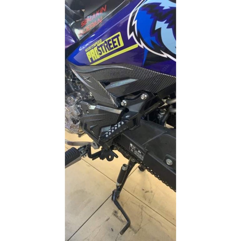 Gác chân nhôm lắp Exciter 150, Winner V1 gác chân sau Ex150 kiểu Mãlai