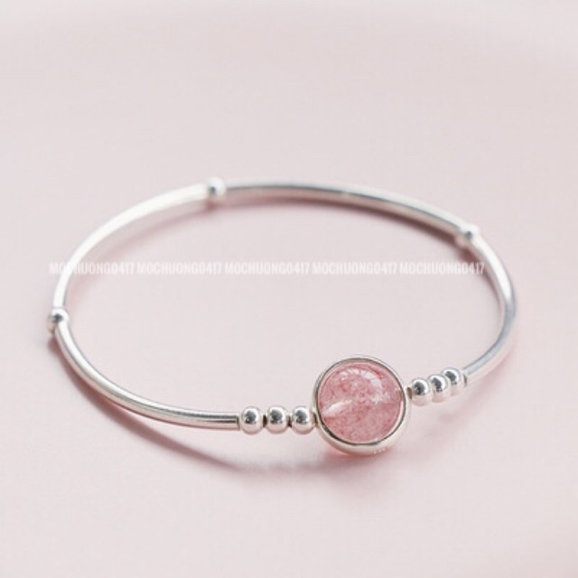 Vòng tay bạc mix hạt tròn TA dâu - MH496