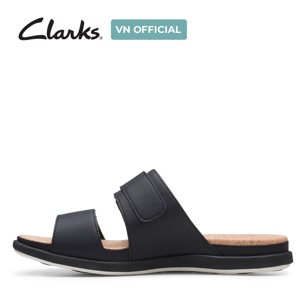 Dép xăng đan chất liệu tổng hợp nữ CLARKS Step June Sun màu Đen