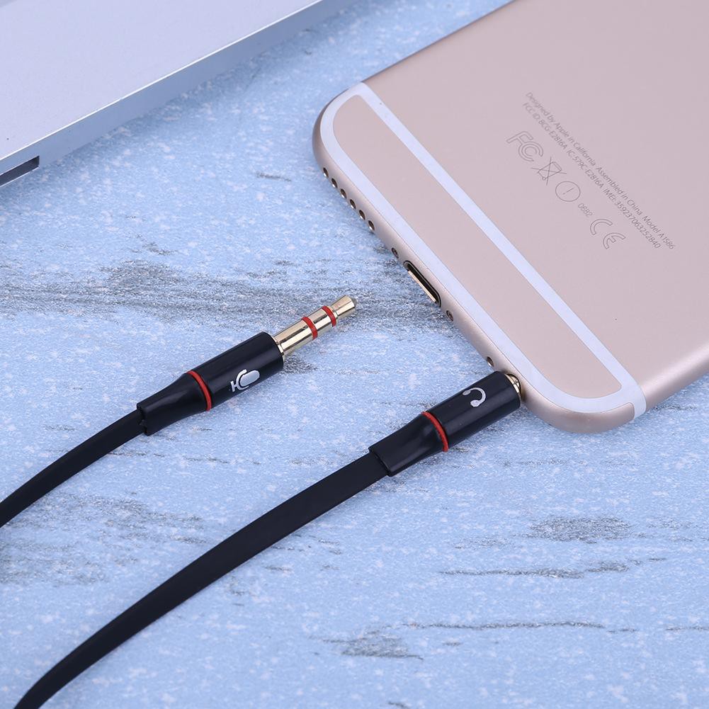 [tmys] 1 Female to 2 3.5mm Male Plug Y Splitter Stereo Mic Audio Adapter Cable