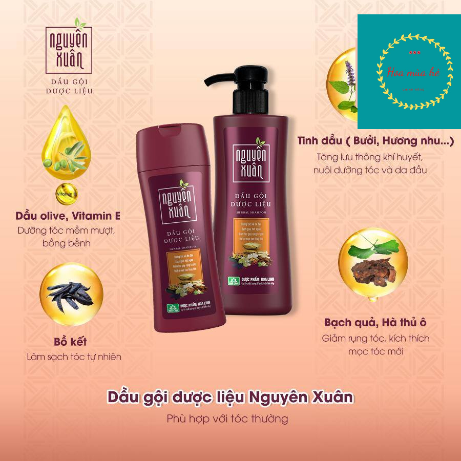 [ SALE mạnh ] Dầu gội Dược liệu Nguyên Xuân nâu 250ml (Dành cho tóc thường)