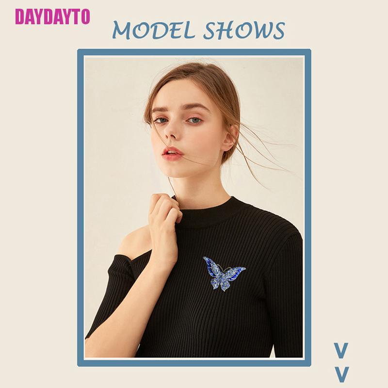 Ghim Cài Áo Hình Bướm Đính Đá Pha Lê Sang Trọng Cho Nữ