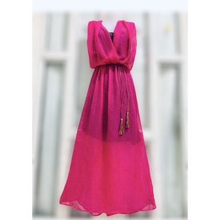 Đầm maxi voan Free size