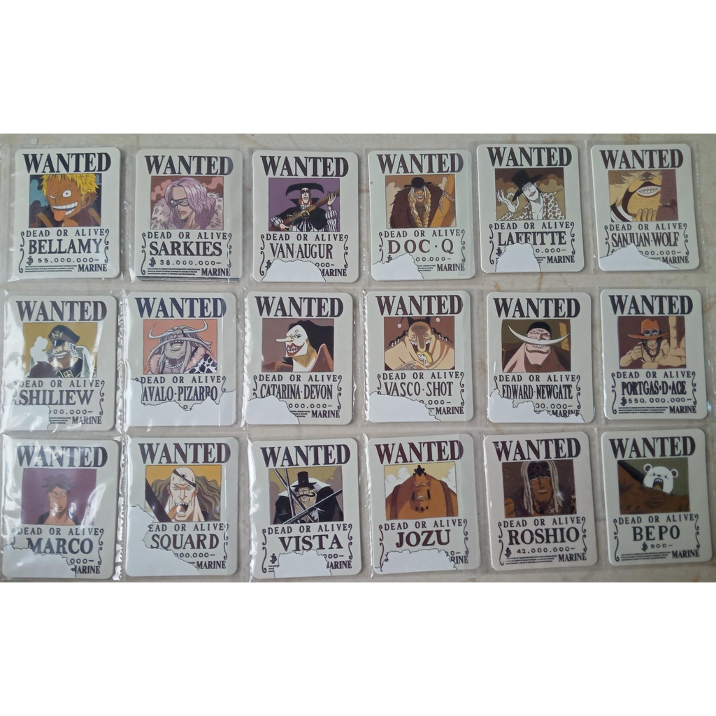 Thẻ Toonies Wanted One Piece bán full bộ 89 thẻ đã bóc seal