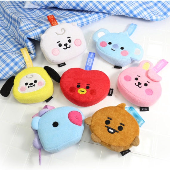 Bông Tắm Bọt Biển Hình BTS BT21