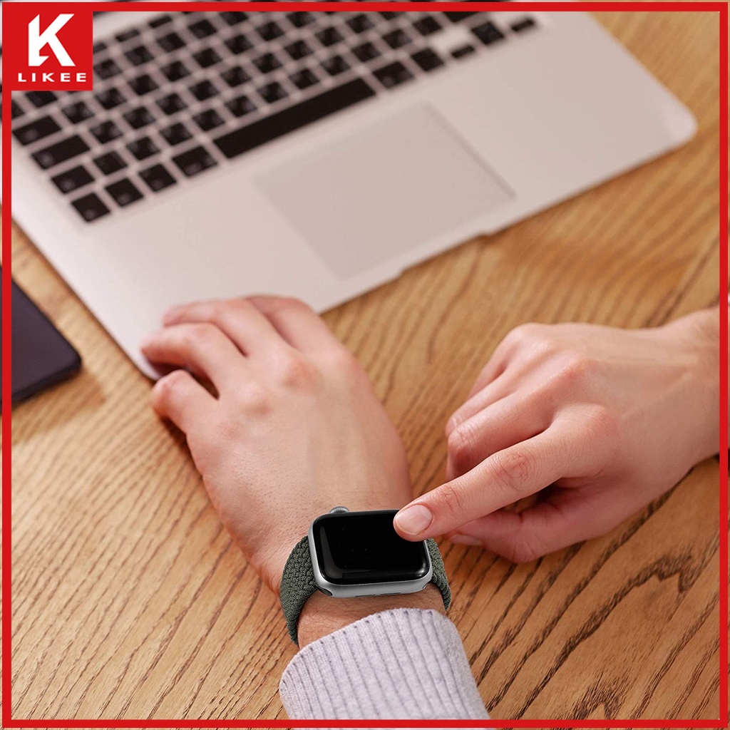 Dây Đeo nylon Co Giãn Thay Thế Cho Đồng Hồ Thông Minh Apple 44mm 40mm 38mm 42mm series 7 1 2 3 4 5 Se 6 41mm 45mm 44mm 40mm 38mm 42mm