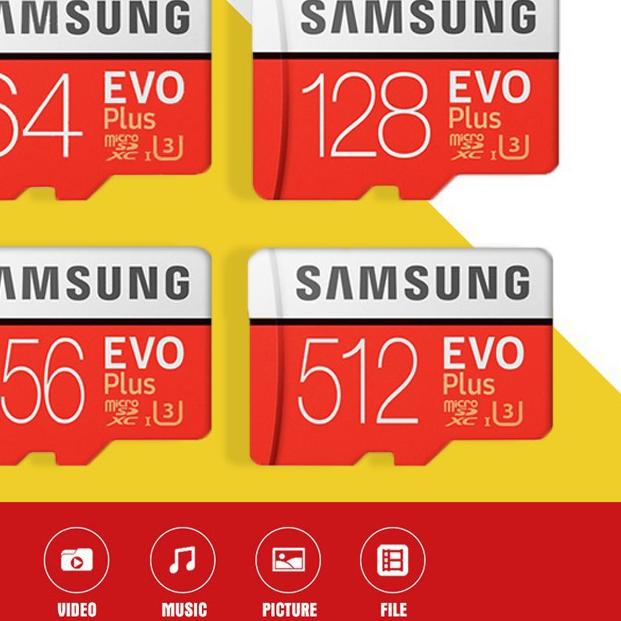 SAMSUNG ♥ Thẻ nhớ 32GB 64GB 128GB 256G 512GB Class 10 Evo Plus SD