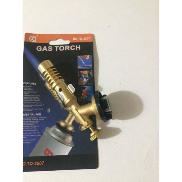 Đèn khò ga - khò gas đồng 100% nguyên khối cao cấp (Núm điều chỉnh nhiệt độ 1300 độ C)