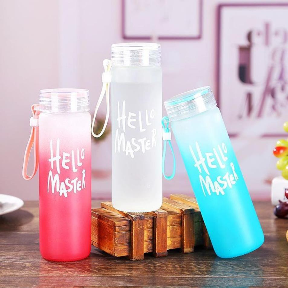 Bình nước thủy tinh Hello Master 400ml