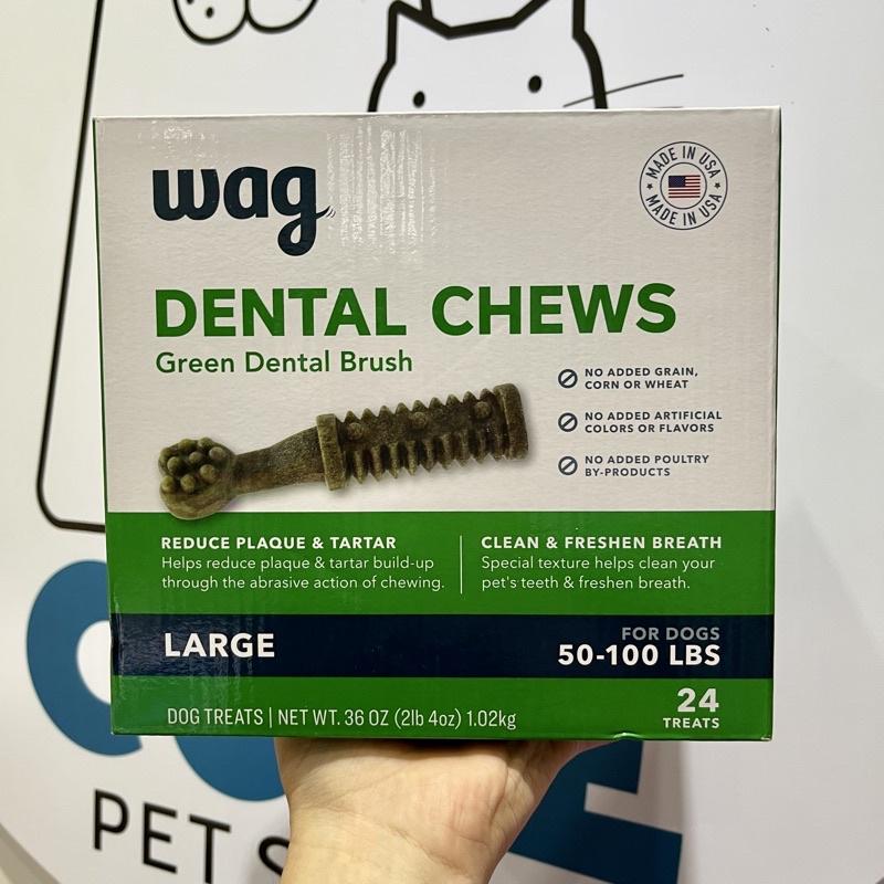 Xương nha khoa gặm sạch răng và thơm miệng Cho chó thương hiệu WAG của Mỹ hộp 1.02kg