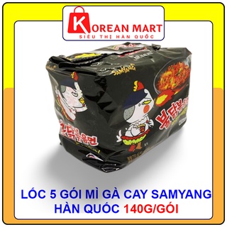 Lốc 5 gói mì xào cay samyang Hàn quốc 140g/gói