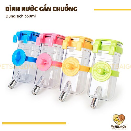 BÌNH NƯỚC GẮN CHUỒNG CHO CHÓ MÈO 330ML