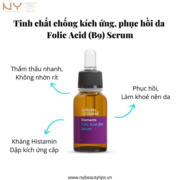 Serum B9 Juliette Armand phục hồi làm dịu da, Folic Acid B9 Serum JA 20ml - Bác Sĩ Nghĩa