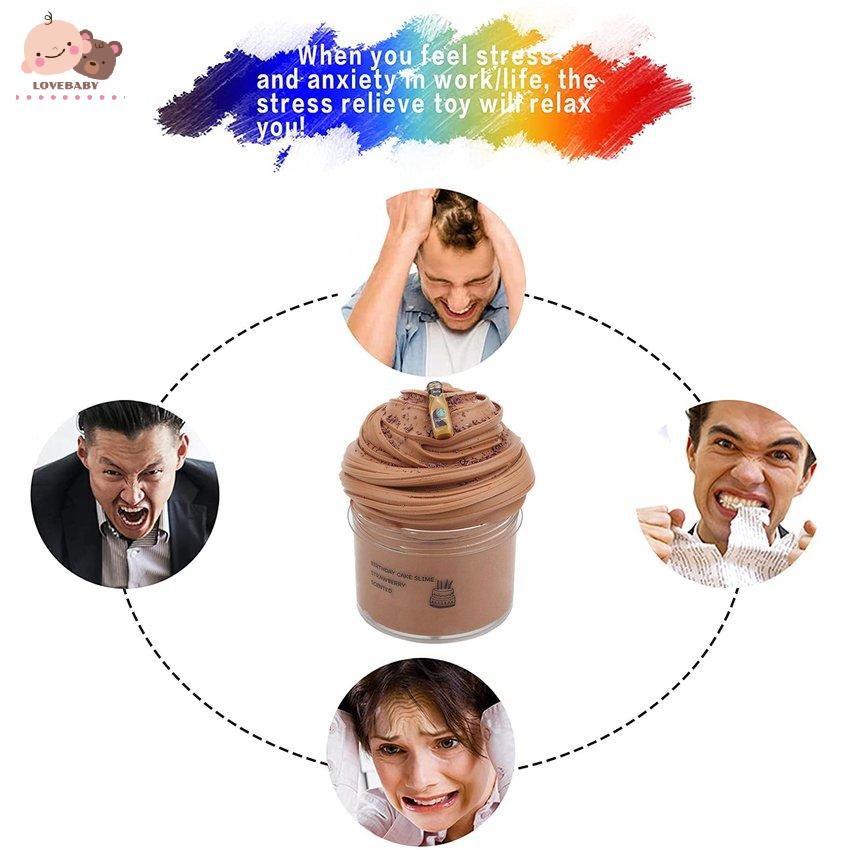[sẵn sàng chuyển hàng] 70ml Bánh trái cây Slime Fluffy Floam Kids Modeling Clay Toys Đồ chơi bằng đất sét Polymer an toàn Cotton Biscuit Slime AntiS Stress Quà tặng cho bé gái / bé trai
