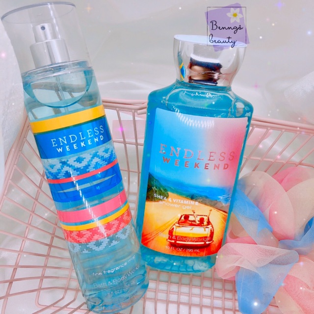 [BILL MỸ] ENDLESS WEEKEND - BỘ XỊT THƠM DƯỠNG THỂ BATH AND BODY WORKS