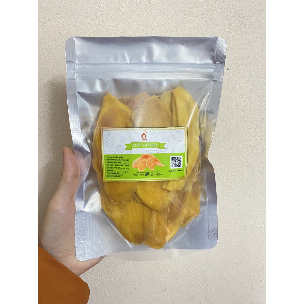 500gr xoài sấy dẻo nguyên miếng loại 1 xếp hoa