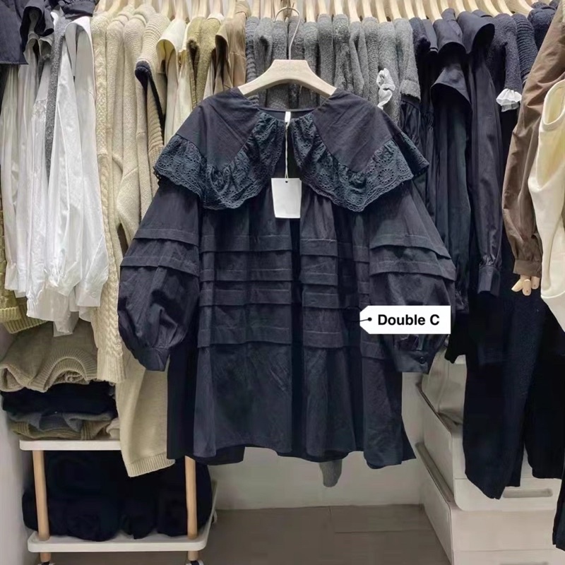 VÁY CỔ BÈO BABYDOLL TAY PHỒNG BÚP BÊ