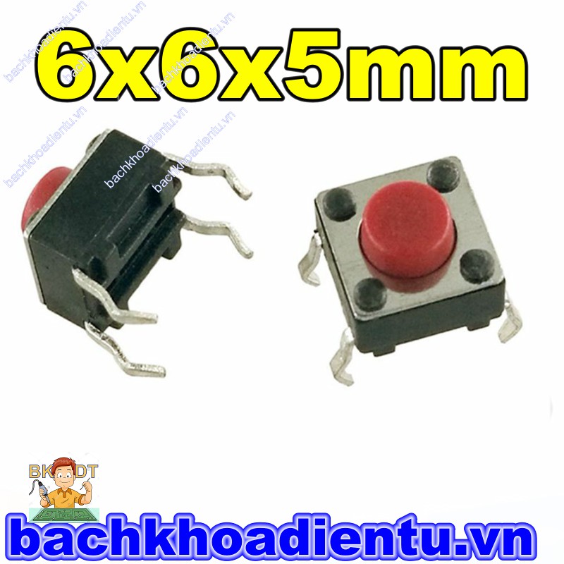 Nút nhấn bếp từ 6x6x5mm (10c)