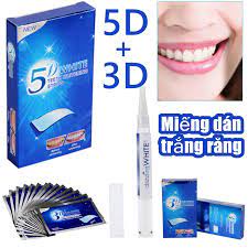 Miếng dán trắng răng tiện lợi 5D White Teeth Whitening Strips