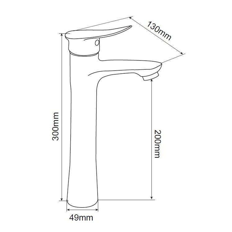 Vòi Lavabo nóng lạnh điếu cao 30cm Inox SUS 304 Eurolife EL-ORCHIRD 03 (Trắng vàng)