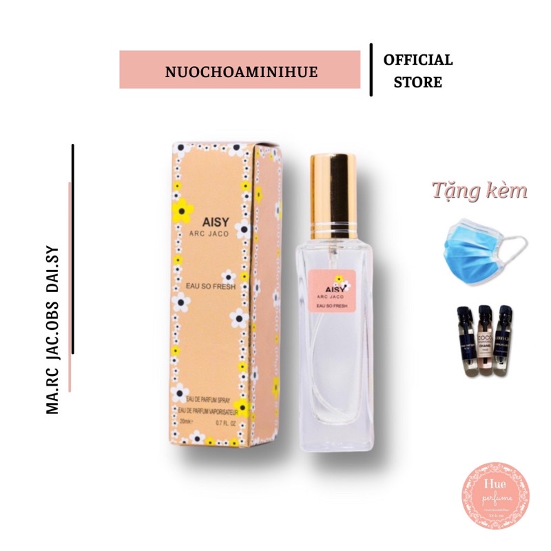 Daisyy Nước hoa mini nữ dịu nhẹ mát mẻ hương hoa cỏ