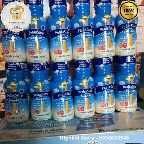 Combo 6 chai Sữa Pediasure nước - Pediasure Mỹ pha sẵn 237ml