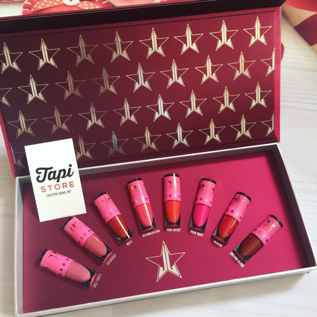 Set son mini Jeffree Star The Mini Velour Liquid Lipsticks: Reds &amp; Pinks