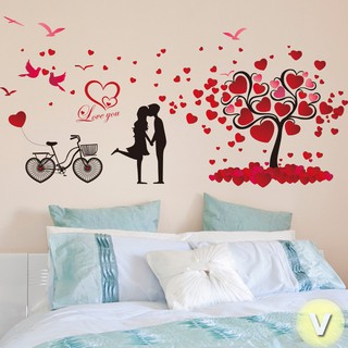 Decal dán tường Đôi uyên ương