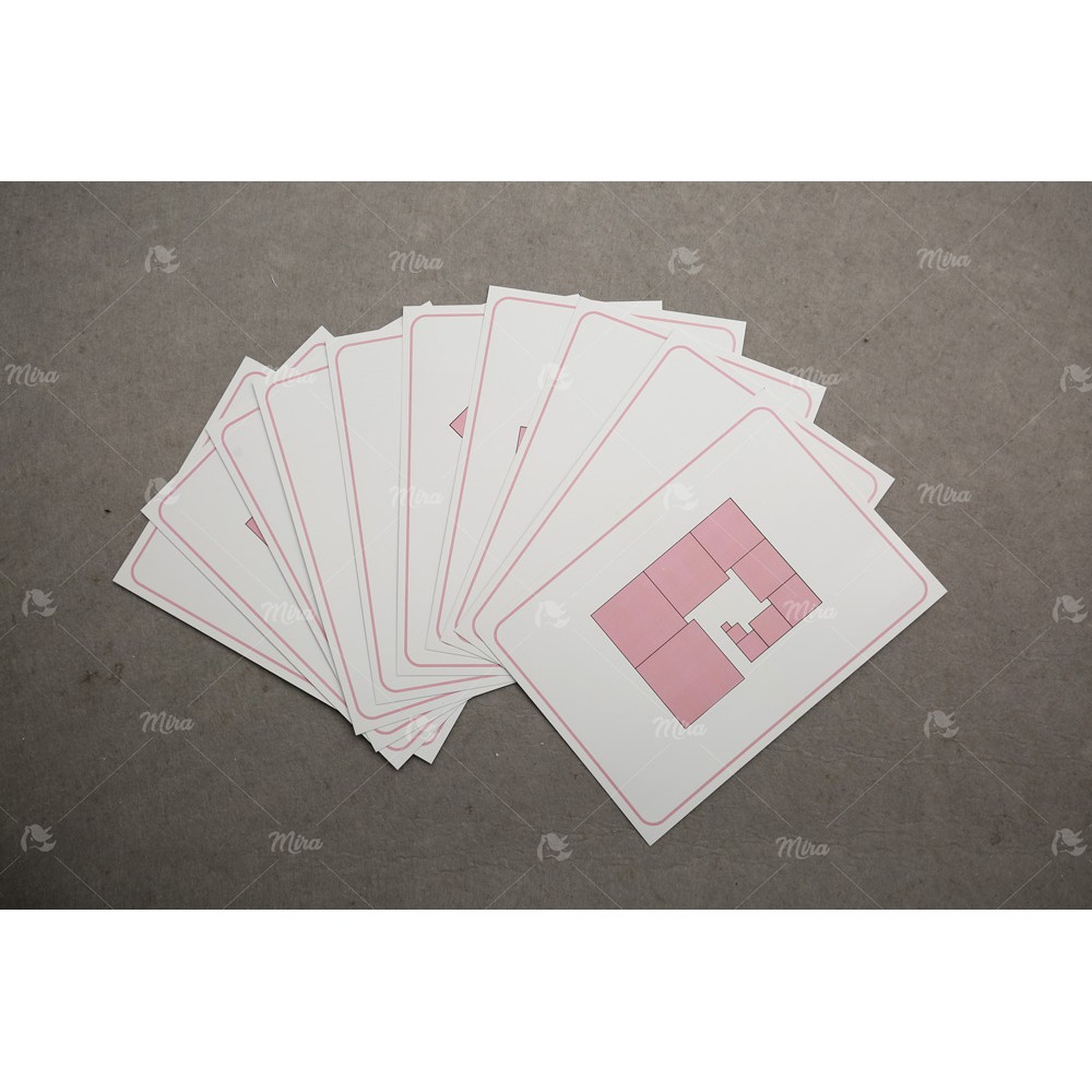 Bộ thẻ giác quan cho bé - Thẻ biến thể tháp hồng - Giáo cụ giác quan Montessori - Mira toys