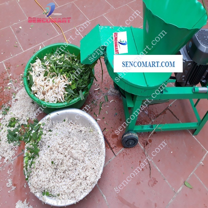 Máy Thái Chuối,máy Băm Cỏ 2 Chức Năng mô tơ 2.2KW Toàn Phát, lắp bánh xe đẩy tiện lợi băm cây chuối cực nhuyễn csuất lớn
