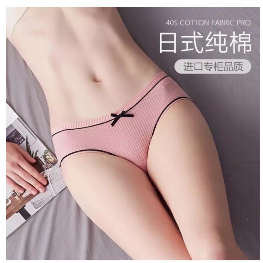 Set 10 Quần Lót Nữ 💖FREESHIP💖 Giảm 10k nhập mã [ QUAN LOT NU ] 💖 quần lót Cotton Muji đính nơ đủ size | BigBuy360 - bigbuy360.vn