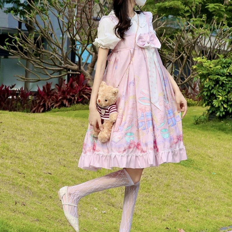 Đầm Lolita Hai Dây Xinh Xắn Dễ Thương Dành Cho Nữ