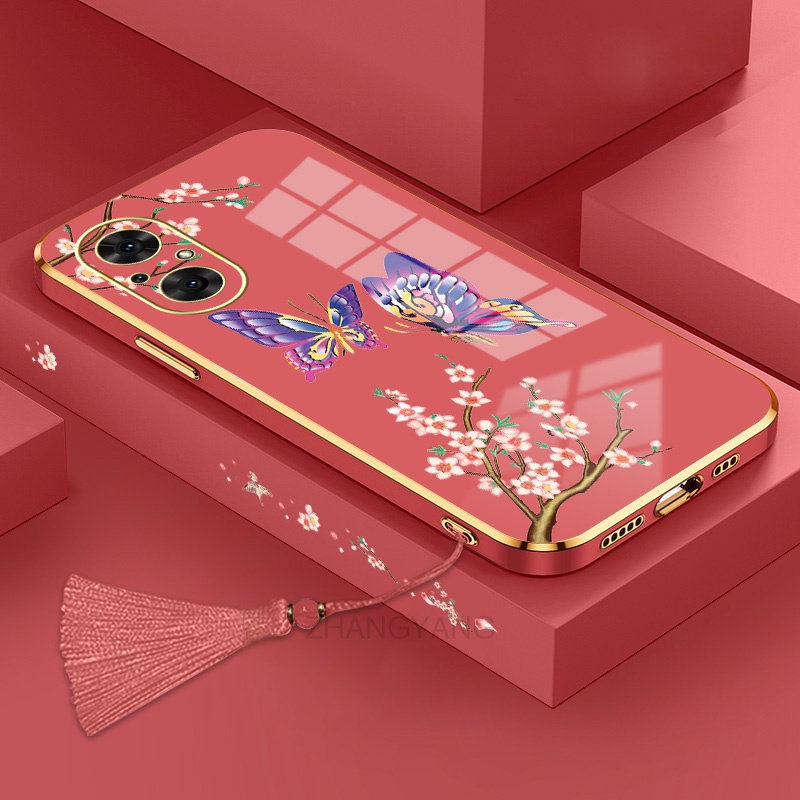 ốp lưng Huawei nova 9 se nova 9 Ốp Điện Thoại Silicon Họa Tiết Bươm Bướm Kèm Dây Đeo Cho Huawei nova 9 se nova 9