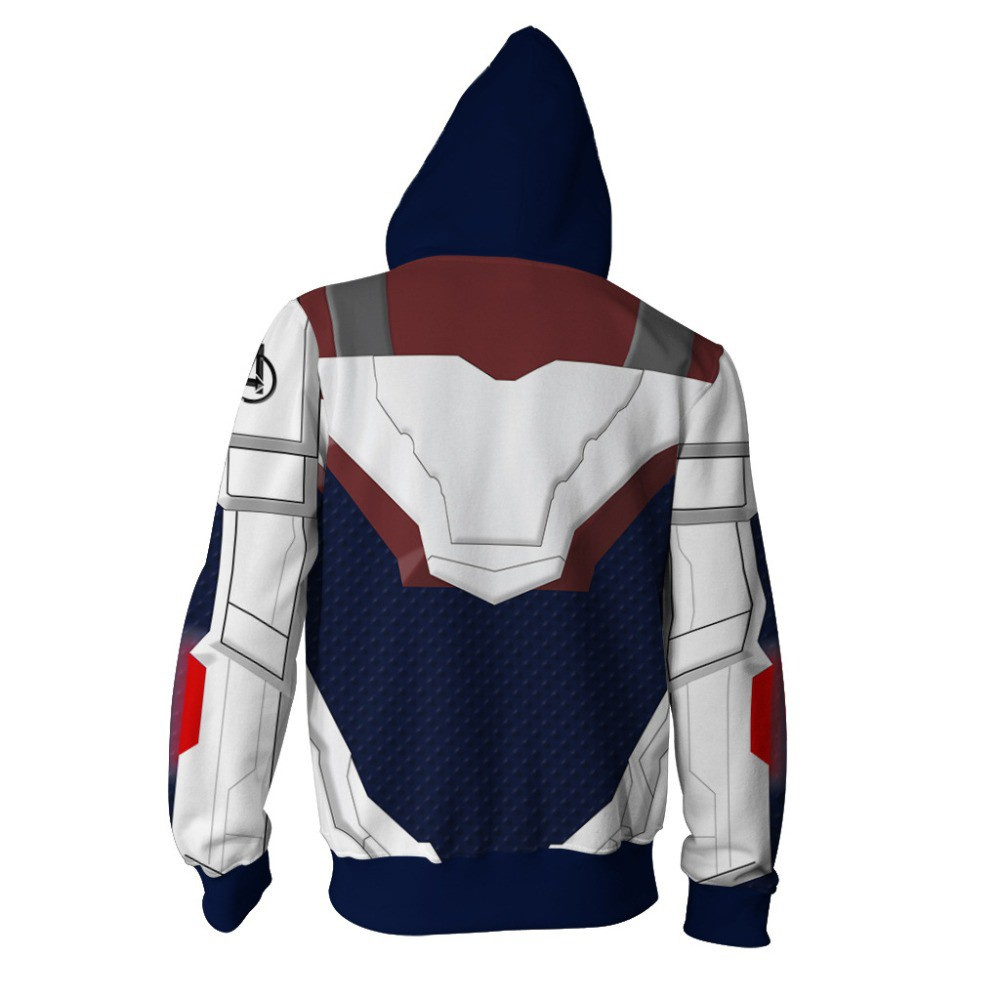 Avengers 4 Endgame Chiến tranh lượng tử Đồng phục siêu anh hùng 3D In Hoodies Nam Thời trang Áo khoác Thường Áo thời trang dạo phố Trang phục