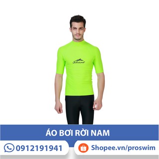 Áo Bơi Nam Xanh Chuối Cộc Tay