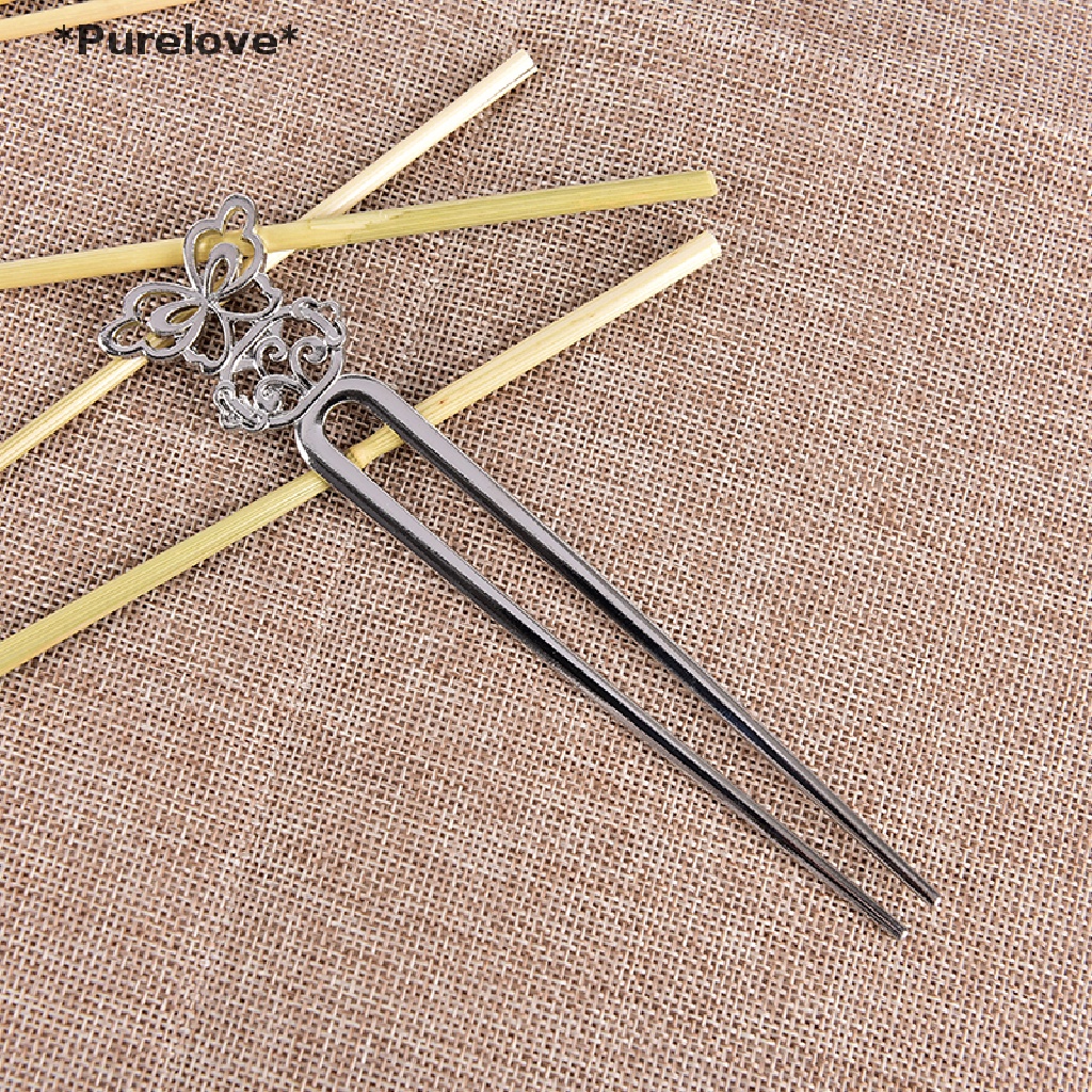 1 Kẹp Tóc Kim Loại Hình Vuông Phong Cách Retro