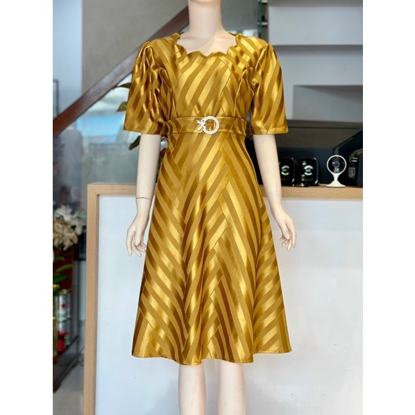 ĐẦM DỰ TIỆC VẢI THUN CO GIÃN HÀNG CAO CẤP