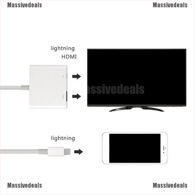 Dây cáp chuyển đổi cổng Lightning sang Hdmi chất lượng cao cho Iphone 8 7 X Ipad