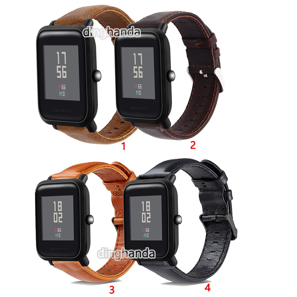 Dây Đeo Bằng Da Cho Đồng Hồ Thông Minh Huami Amazfit Bip Lite Bip S U Bip 3 pro