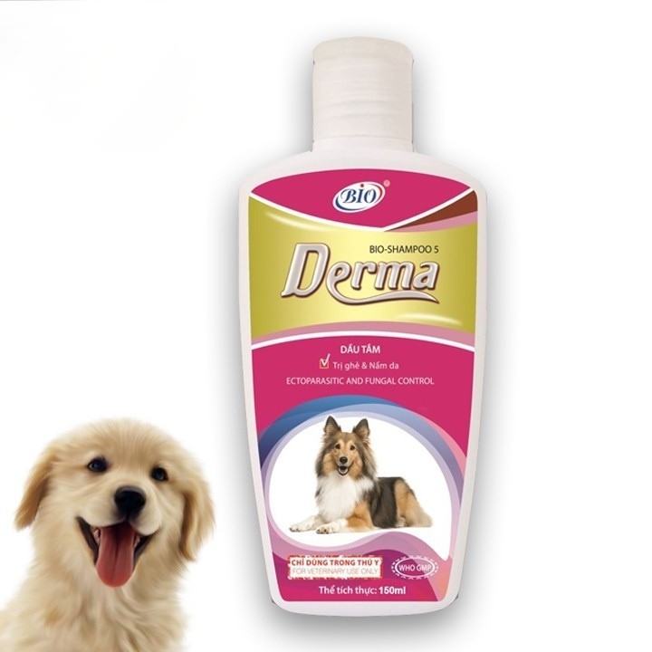 [ Hàng Chính Hãng] DẦU TẮM BIO SHAMPOO 5 DERMA đủ dung tích GHẺ VÀ NẤM DA CHO CHÓ