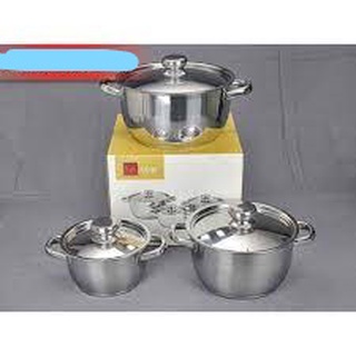 {dùng đc bếp từ} bộ nồi và Chảo five star 18, 20, 24, 26