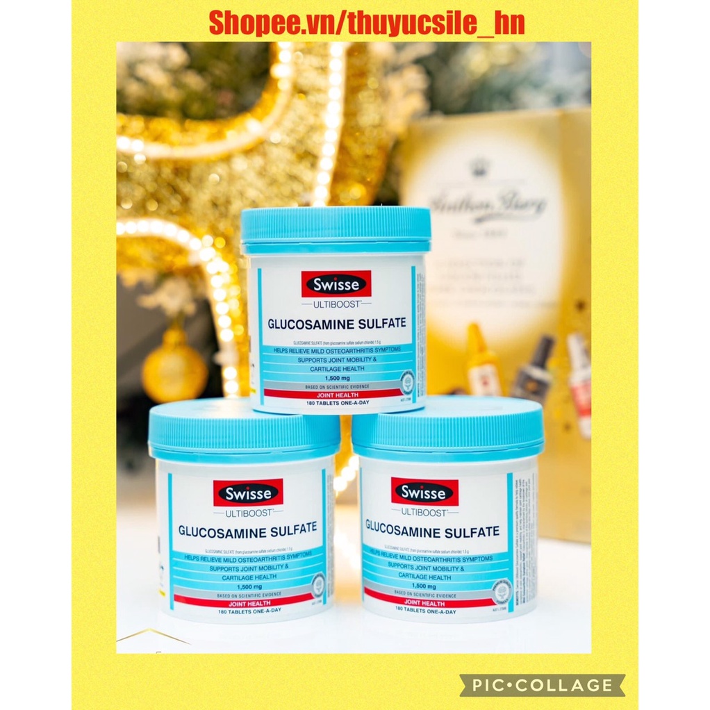 Viên uống bổ xương sụn khớp Swisse glucosamine sulfate 1500mg 180 viên của Úc
