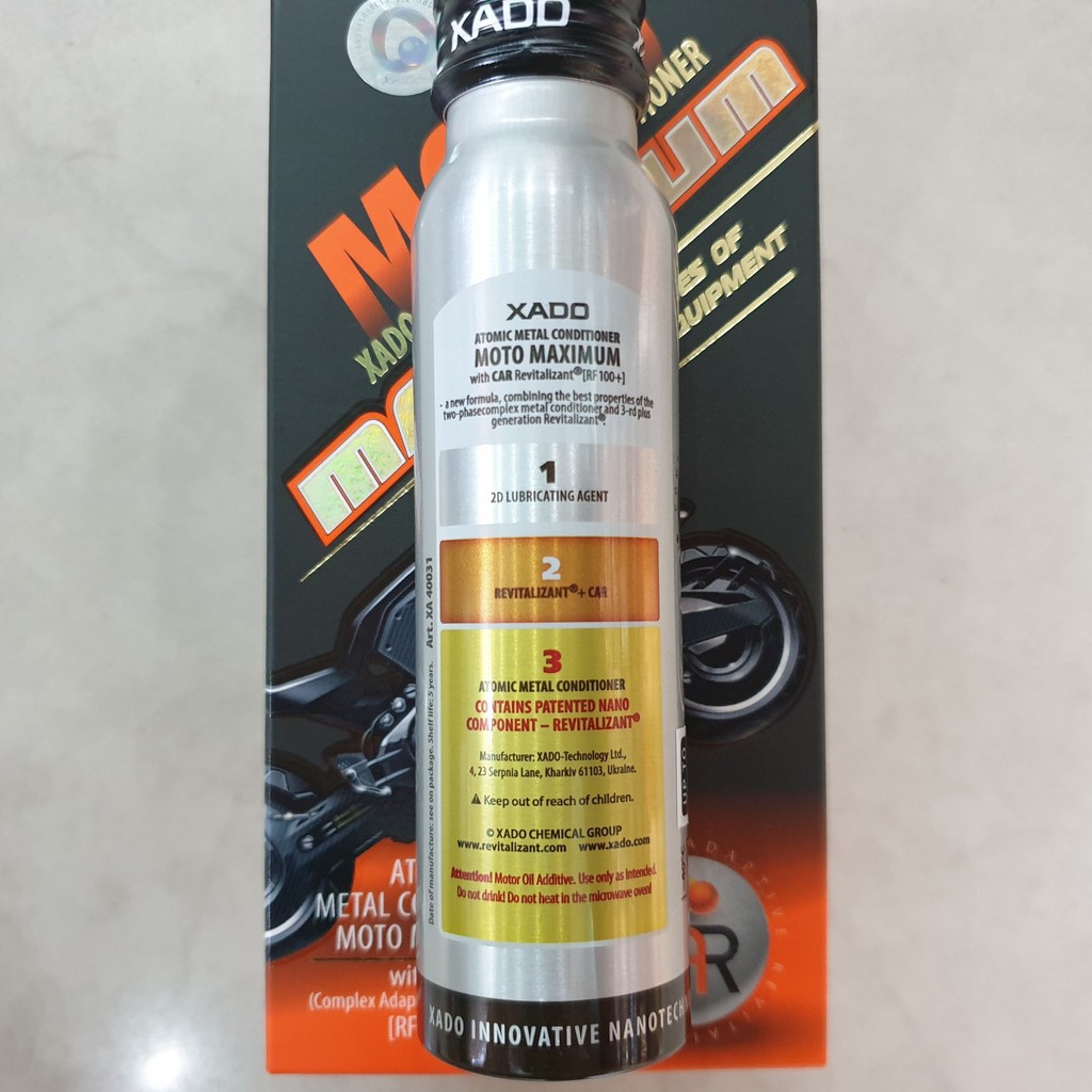 Phục Hồi Động Cơ Công Nghệ Nano XADO Atomic Metal Conditioner Maximum - Giành Cho Xe Tay Ga