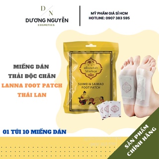 10 miếng dán chân thải độc detox lanna foot patch