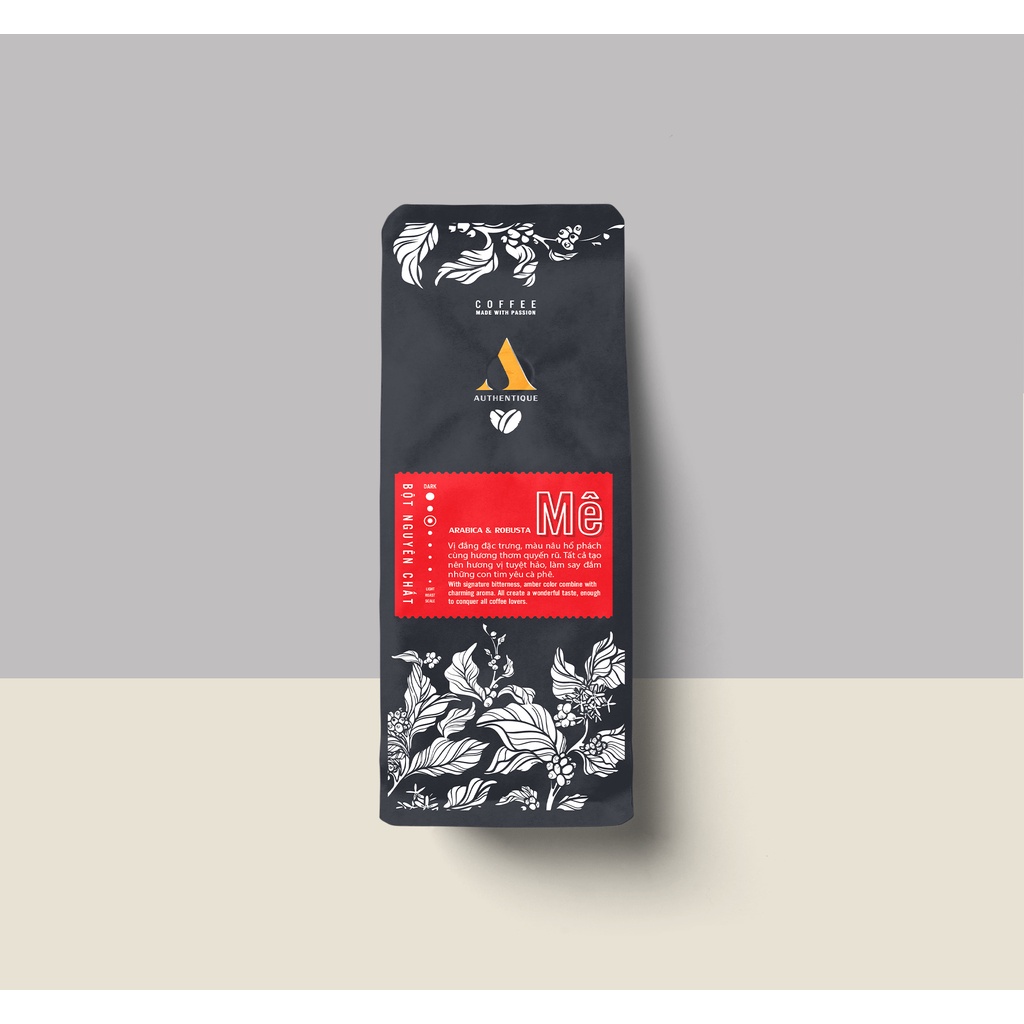 Cà phê Mê 250gr - Robusta &amp; Arabica - Rang xay nguyên chất - Vị đắng vừa, hậu vị dài | Authentique Coffee