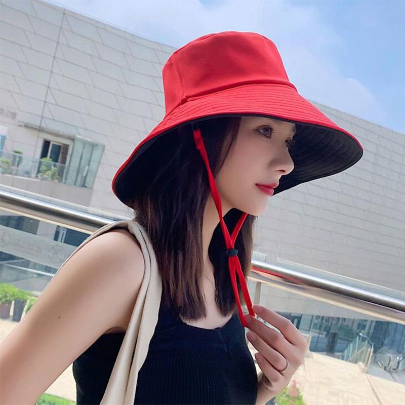 Nón Tai Bèo Chống Nắng Hai Màu Sắc Thời Trang Đi Biển Mùa Hè Cho Nữ