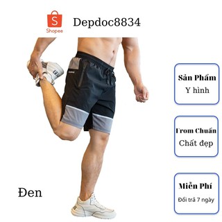 Quần đùi nam, quần short nam vải dù gió co giãn tiện dụng thể thao hay mặc nhà Depdoc04